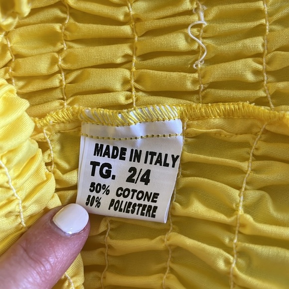 Divina Made in Italy Lemon Print Smocked Girls Sleeveless Dress Tunic Top 2-4 T - Picture 8 of 9